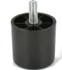 4x Pieds de meuble coulissants en plastique - Noir, Ø30mm, Voir les images du produit 4