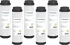 A group of six water filter cartridges arranged in two rows. Podgląd zdjęcia produktu