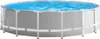 A round, above-ground swimming pool filled with blue water, supported by a metal frame. Náhled obrázku produktu