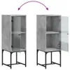 Beistellschrank mit Glastür Betongrau 35x37x100 cm Produktbild-Vorschau 8