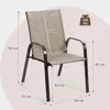 COSTWAY 2er Set Gartenstühle mit Armlehnen, Terrassenstühle Produktbild-Vorschau 3