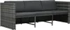 Set de jardin Lounge avec coussins Poly Rattan Salon de Voir les images du produit 15