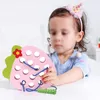 Dřevěné šněrování navlékací hračka Montessori červík jídlo Náhled obrázku produktu 4