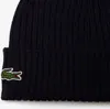 Cappello Lacoste in lana a coste Unisex Navy, Taglia:OSFA Anteprima dell’immagine prodotto 6