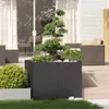 vidaXL Fioriera nera 100x100x80 cm in acciaio Anteprima dell’immagine prodotto 3