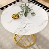 okwish Eettafel voor 4 personen, ronde salontafel van MDF, Productafbeelding-voorbeeld 2