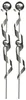 2x Gartenstecker, Edelstahl, Spriralform, 2 Kugeln, H 140 Produktbild-Vorschau 1