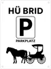 Pferd mit Kutsche Metallschild in 15x20 cm mit Spruch Hü Produktbild-Vorschau 1