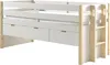 Funktionsbett >MARGRIT< in Weiß/Kiefer natur - Produktbild-Vorschau 1