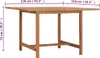 vidaXL Garten-Esstisch 110x110x75 cm Massivholz Teak Produktbild-Vorschau 6