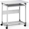 A white and gray computer workstation on wheels. Anteprima dell’immagine prodotto