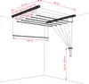 Sepio Deckenwäschetrockner Schwarz 100 cm, 6 Stäbe Produktbild-Vorschau 7