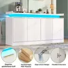 Mueble aparador Flieks con 4 puertas, iluminación LED y Vista previa de la imagen del producto 10