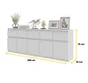 Set Di Due Cassettiere (120 + 80 Cm) Bianco Opaco, 5 Anteprima dell’immagine prodotto 2