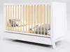 Lit d'enfant Cosmo 60x120 cm avec tiroir et tringle Blanc - Voir les images du produit 5