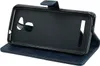 A dark blue flip-style phone case is shown open, revealing the interior where a phone would be placed. Anteprima dell’immagine prodotto