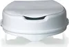 A white toilet seat riser with a lid, shown from a front-side angle on a white background. Anteprima dell’immagine prodotto