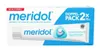 A product box for Meridol toothpaste, showing a tube of toothpaste and marketing text. Anteprima dell’immagine prodotto