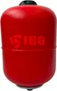 A red expansion vessel with a black cap on top. Produktbild-Vorschau