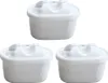 Three white water filter cartridges are arranged in a triangular formation against a white background. Produktbild-Vorschau