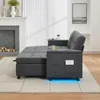 Merax dreisitzer Schlafsofa mit Getränkehaltern, Klappsofa Produktbild-Vorschau 11