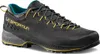 Schwarzer TX4 Evo Gtx Approach Schuh von La Sportiva mit gelben Schnürsenkeln und griffiger Sohle. Produktbild-Vorschau