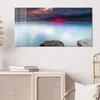 DEQORI Glasbild Echtglas 100x50 cm 'See im Abendlicht' Produktbild-Vorschau 4