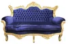 Casa Padrino Barock Wohnzimmer Set Royal Blau / Gold - 3er Produktbild-Vorschau 2