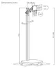 SpeaKa Professional SP-TVS-700 TV-Standfuß 43.2 cm 17" - Náhľad obrázku produktu 7