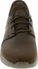 A close-up, front-facing view of a brown Skechers slip-on shoe. Voir les images du produit