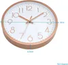 Orologio da parete Intirilife in oro rosa - bianco con Anteprima dell’immagine prodotto 2