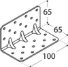 Schwerlast-Winkelverbinder mit Sicke 65x65x100mm verzinkt Produktbild-Vorschau 2