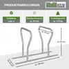 Fahrradanlehnbügel für 4 Fahrräder 140x76x92 cm Stahl Produktbild-Vorschau 3