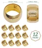 Serviettenringe Gold, 12 Stück, Metall, Ø 4,6 cm Productafbeelding-voorbeeld