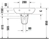 Duravit D-Code Waschtisch, mit Hahnloch und Überlauf, 600 × Produktbild-Vorschau 18