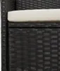 vidaXL Gartenstühle mit Kissen 2 Stk. Poly Rattan Schwarz Produktbild-Vorschau 7