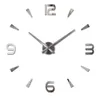 Wanduhr Groß A176 Rießen Hochglanz 3D Wand Uhr in Silber Produktbild-Vorschau 1
