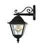 Außenwandlampe Garten Terrasse IP43 Schwarz E27 Glas Metall Produktbild-Vorschau 5