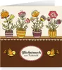 Zauberhafte Renten Blumen Glückwunschkarte innen weiß mit Produktbild-Vorschau 1