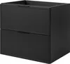 A black bathroom vanity cabinet with two drawers is shown against a white background. Anteprima dell’immagine prodotto