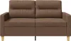 vidaXL 2-Sitzer-Sofa Braun 120 cm Stoff Produktbild-Vorschau 4