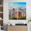 DEQORI Glasbild Echtglas 4x50x50 cm 'Wolkenkratzer Produktbild-Vorschau 3