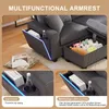 Merax 4-Sitzer Ecksofa U-förmiges, Cord-Sofa mit 2 Hockern, Produktbild-Vorschau 10