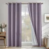 Ensemble de 2 rideaux thermiques modernes, couleur lavande Voir les images du produit 1