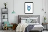 MuchoWow® Gerahmtes Poster Wolf - Geweih - Weiß - Tiere Produktbild-Vorschau 7
