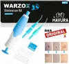 A product advertisement collage featuring a wart removal kit. Podgląd zdjęcia produktu