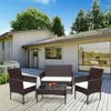 Jayseuw Set da salotto 4 pezzi Mobili da balcone Set da Anteprima dell’immagine prodotto 7