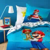 A bedroom scene with Super Mario themed bedding. Produktbild-Vorschau