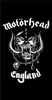 A black background with the Motörhead logo and the word 'England' in white text. Anteprima dell’immagine prodotto