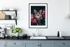 MuchoWow® Gerahmtes Poster Katze - Blumen - Blätter - Produktbild-Vorschau 4